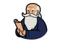 Wise man clipart. Royalty Free Stock Photo