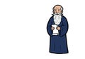 Wise man clip art. Royalty Free Stock Photo