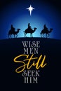 Wise men still seek him, celebrate Christmas insta template Royalty Free Stock Photo