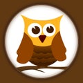 Wise owl vector Royalty Free Stock Photo