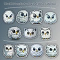 Wise Whiskers: Enchanting Owl Sticker Collection