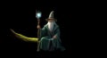 Wise Wizard on a Magical Journey Royalty Free Stock Photo