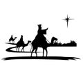 Wisemen Travel to Bethlehem Royalty Free Stock Photo