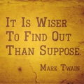 Wiser to find out TwainSQ