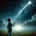 Wish on a falling star Royalty Free Stock Photo
