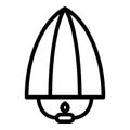 Wish floating lantern icon, outline style Royalty Free Stock Photo