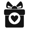 Wish list gift box icon simple vector. Key inventory Royalty Free Stock Photo