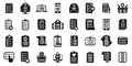 Wish list icons set simple vector. Winter post Royalty Free Stock Photo