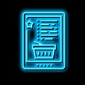 wish list neon glow icon illustration Royalty Free Stock Photo