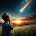 Wish on a shooting star Royalty Free Stock Photo