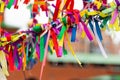 Wish Tree branches with colorful ribbons Royalty Free Stock Photo