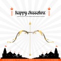 Wish you all a very happy dussehra banner design template..