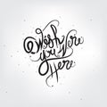 wish you were here text. Vector illustration decorative design