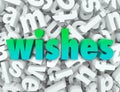 Wishes Hopes Dreams Word 3d Letters Wishing for Desires