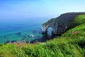 Wishing Arch of white rock, Causeway Coast, Northern Ireland Royalty Free Stock Photo