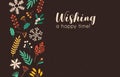 Wishing happy time banner vector template. Xmas greeting card, festive postcard concept. Christmas congratulations