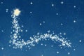 Wishing star and night sky Royalty Free Stock Photo