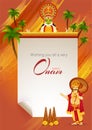 Wishing you all a very Happy Onam festival message. Royalty Free Stock Photo