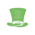 Wishing you a happy st patricks day with leprechaun hat icons Royalty Free Stock Photo