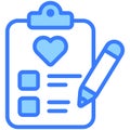 Wishlist Blue Outline icon, Shopping and Discount Sale icon