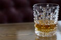 Wiskey in glass. Royalty Free Stock Photo