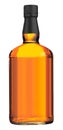 Wisky bottle on white Royalty Free Stock Photo