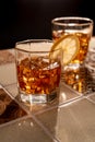 Wisky on the rock with lemon Royalty Free Stock Photo