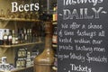 A wisky shop in a street of Edinburgh downtown