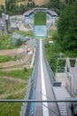 Wisla, Poland,28 June 2019: The Adam Malysz ski jumping hill in