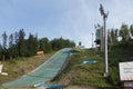 Wisla, Poland, 24 May 20118: The Adam Malysz ski jumping hill in