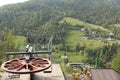 Wisla, Poland, 24 May 20118: The Adam Malysz ski jumping hill in