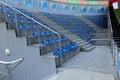 Wisla, Poland, 24 May 2018: Chairs in the place for spectators a