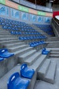 Wisla, Poland, 24 May 2018: Chairs in the place for spectators a