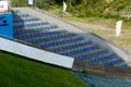 Wisla, Poland, 24 May 2018: Chairs in the place for spectators a