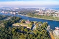 Wisloujscie Fortress in Gdansk, Poland. Aerial view Royalty Free Stock Photo