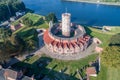 Wisloujscie Fortress in Gdansk, Poland. Aerial view Royalty Free Stock Photo