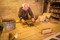 Craftsman in Saint Mary s Church in Wismar, Germany Royalty Free Stock Photo