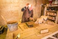 Craftsman in Saint Mary s Church in Wismar, Germany Royalty Free Stock Photo