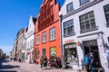 Wismar, Germany - May 8, 2023: Scenic summer outdoor view of town architecture n Wismar, Germany