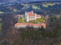 Wisnicz Castle on the hill Royalty Free Stock Photo