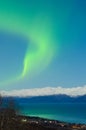 Wisp of Aurora over Kachemak Bay Royalty Free Stock Photo