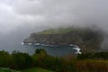 Wisps of Fog and Clouds Hovering Over Sao Miguel Royalty Free Stock Photo