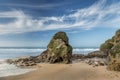 Wispy Clouds, Black Humphrey Rock, Whipsiderry Beach, Newquay, C