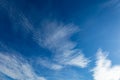 Wispy clouds, blue sky suitable for background Royalty Free Stock Photo