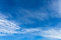 Wispy clouds, blue sky suitable for background Royalty Free Stock Photo