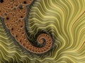 Wispy Gold Spiral Waves Pattern Royalty Free Stock Photo