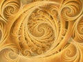 Wispy Gold Spirals Pattern