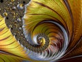 Wispy Gold Spirals Patterns Royalty Free Stock Photo