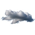 Wispy grey cumulus cloud isolated on white background with soft edges image Royalty Free Stock Photo