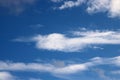 Wispy white clouds in blue sky Royalty Free Stock Photo